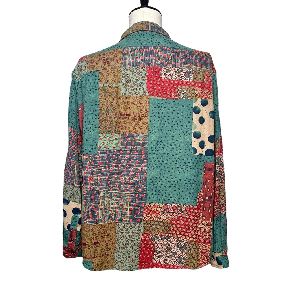 Luc Matton | Men | Multi Print Patchwork Cotton L… - image 2